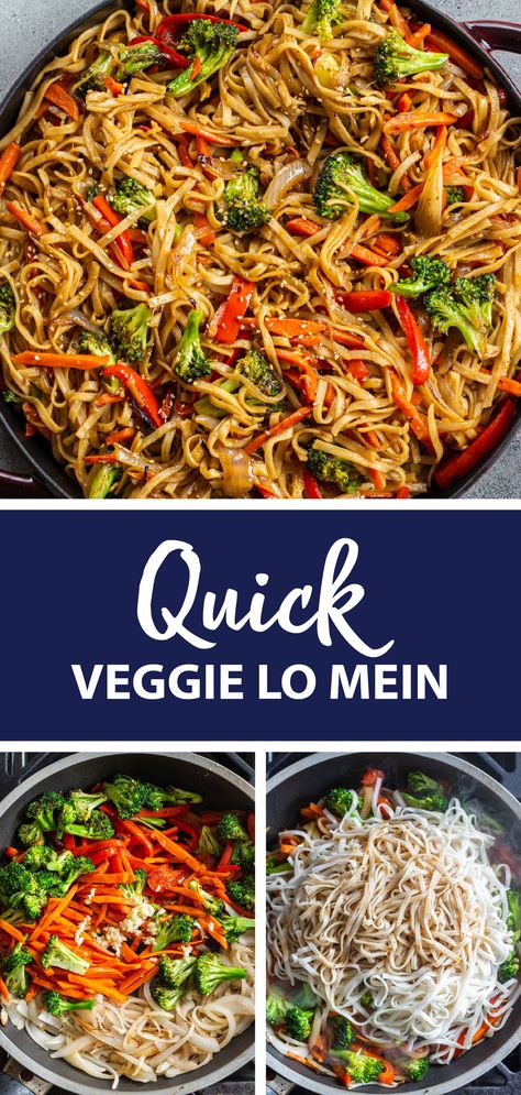 Veggie Lo Mein, Meatless Meals Healthy, Lo Mein Recipe, Vegetarian Recipes Dinner Healthy, Easy Family Dinner, Veggie Dinner, Meatless Dinner, Lo Mein, Tasty Vegetarian Recipes