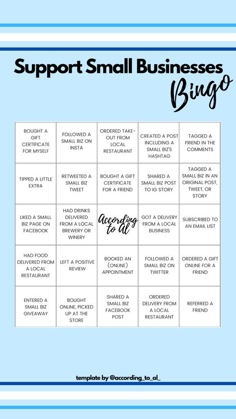 Ig Bingo Templates, Small Business Story Template, Support Small Business Instagram Story, Small Business Event Ideas, Fundraising Bingo Board Instagram, Small Business Instagram Story, Support Small Business Quotes Shop Local, Business Instagram Story, Community Project Ideas