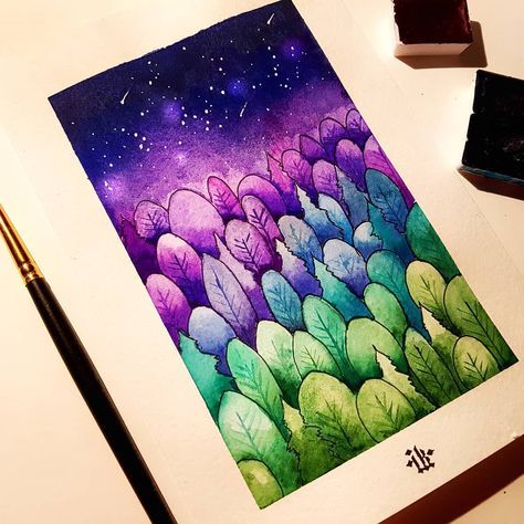 Watercolour Inspiration, Watercolor Projects, Magic Forest, When You Leave, Watercolor Inspiration, Gouache Painting, Art Plastique, Watercolor And Ink, Art Techniques