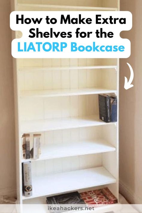 I had a LIATORP bookcase already and wanted a couple of extra shelves for my books. The BERGSHULT is a reasonable match in style to the LIATORP shelf. It’s very slightly shorter in depth, but once the books are on the shelf you won’t see it. I’m very happy with my simple hack! Ikea Liatorp Hack, Liatorp Bookcase, Ikea Liatorp, Diy Bookcase, Diy Built In, Easy Diy Home Projects, Ikea Finds, Ikea Ideas, Bookcase Diy