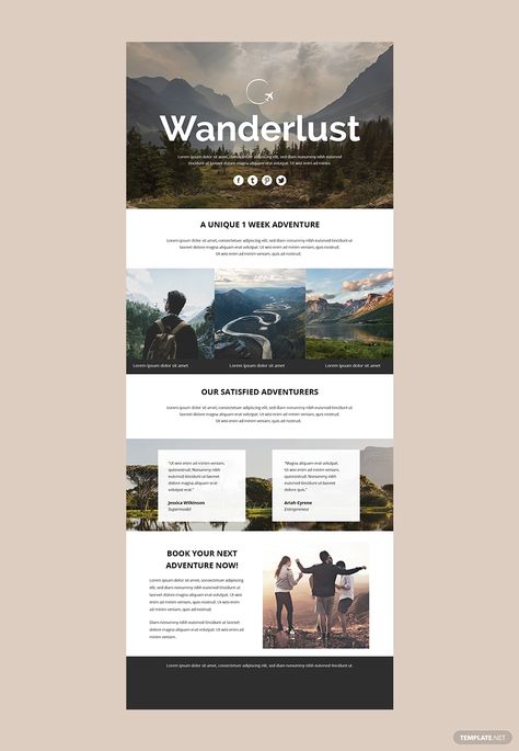 Email Blog Design, Travel Emailer Design, Travel Email Marketing Design, Travel Email Design, Travel Newsletter Design, Emailer Design Layout, Emailer Template, Email Marketing Design Newsletter Templates, Newsletter Design Layout Creative