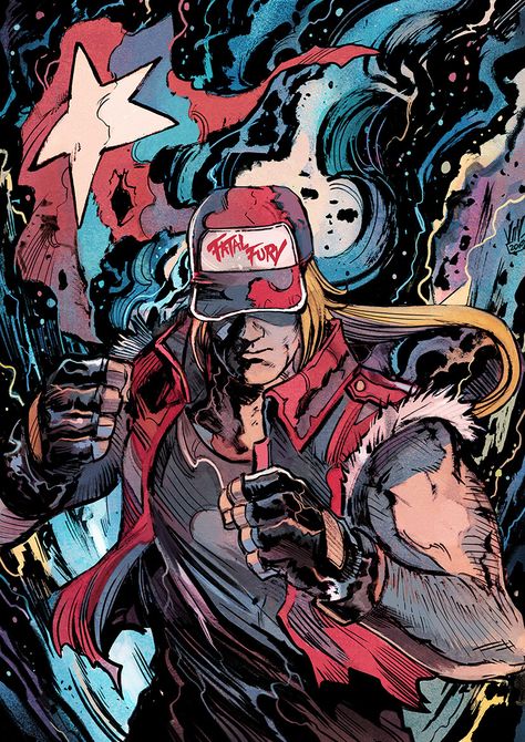 Terry Bogard Fatal Fury, Terry Bogard, Snk King Of Fighters, Street Fighter Characters, Kyoto Animation, King Of Fighters, Amazing Spiderman, Game Artwork, Comic Artist