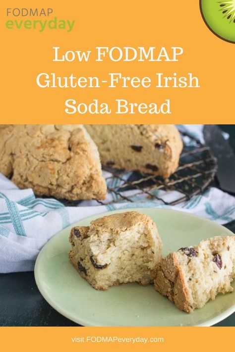 It is true that I only think about making Irish Soda Bread once a year – right around St. Patrick’s Day. And now that I am FODMAPing, that wasn’t going to stop me and it shouldn’t prevent you from enjoying a hunk of this super easy, incredibly satisfying quick bread. #glutenfree #vegan #recipe #ibs #ibsdiet #lowfodmap #fodmapeveryday #fodmapdiet Gluten Free Irish Soda Bread, Fodmap Snacks, Fodmap Foods, Ibs Recipes, Gluten Free Sides, Irish Food, Fodmap Friendly, Irish Soda, Irish Soda Bread