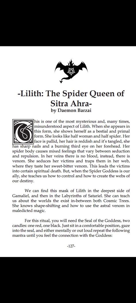 Lilith Mythology, Lilith Alter, Spider Goddess, Lilith Ritual, Lady Lilith, Lillith Goddess, Lilith Moon, Goddess Lilith, Witch Recipes