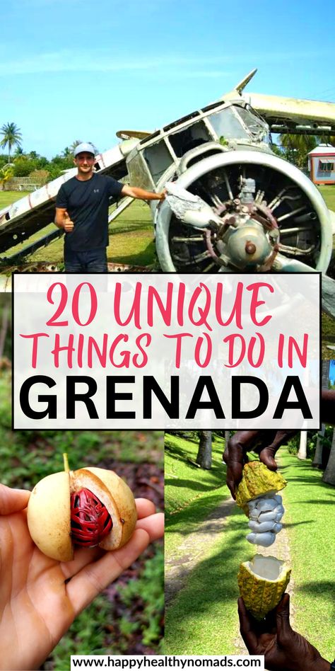 Grenada is a tiny country in the Caribbean. Only 125,000 people call this little island home. But there are a lot of unique things to do in Grenada considering it's tiny size. We spent 6 months in Grenada so we got to know the country very well and have made a complete list of all the most unique things we found there. Things To Do In Grenada, Grenada Caribbean Aesthetic, Grenada Itinerary, Grenada Island, Sandals Grenada, Grenada Caribbean, Underwater Sculpture, Staycation Ideas, Dream Vacation Spots