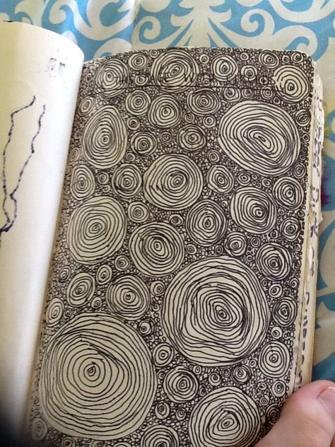 Zendoodle Circles, Page Filling Doodles, Fill The Page Doodles, Fill This Page With Circles, Sketchbook Assignments, Fineliner Art, Circle Drawing, Tumblr Art, Scribble Art