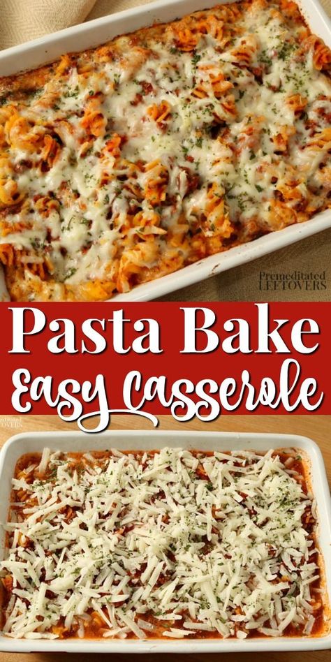 Elbow Pasta Recipes, Easy Pasta Bake, Rotini Pasta Recipes, Easy Casserole Recipe, Pasta Bake Easy, Baked Pasta Dishes, Pasta Bake Recipe, Pasta Casserole Recipes, Baked Pasta Recipes