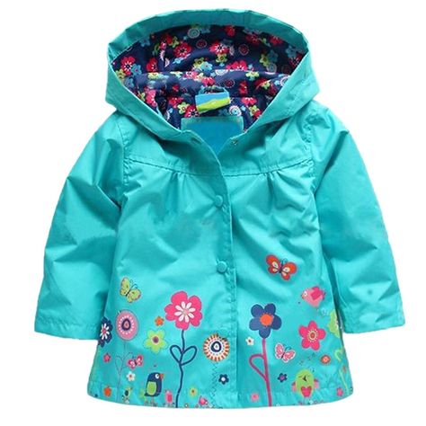 PRICES MAY VARY. Material：Polyester&Cotton,waterproof,comfy,windproof and lightweight Hooded Rainwear：The toddler waterproof jacket not only a comfort and windproof coat,but also a rain jacket for kids on rainy days Lovely：Raincoat with cute floral inner layer and livly flower pattern design, looks adorable,makes your child more vibrant and more prominent in the crowd Gift：Fully lined pullover waterproof windbreaker, keeps your little one dry,protect from rain and wind Occassion：Suits for All Se Jacket For Summer, Baby Raincoat, Cheap Raincoats, Girls Rain Coat, Vinyl Raincoat, Summer Coats, Waterproof Rain Jacket, Raincoat Jacket, Rain Jacket Women