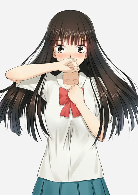 Kuronuma Sawako Sawako Kimi Ni Todoke, Kuronuma Sawako, Kyoto Animation, Girls With Black Hair, Anime Book, Be Okay, Kawaii Art, Anime Quotes, Kawaii Girl