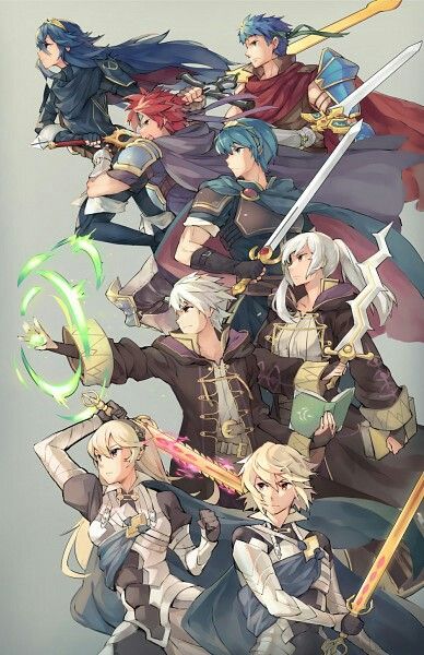 Lucina, Ike, Roy, Marth, Robin, Corrin Fire Emblem Games, Fire Emblem Characters, Fire Emblem Fates, Fire Emblem Awakening, Comic Manga, Fire Emblem Heroes, Smash Brothers, Super Smash Brothers, Poses References