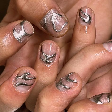 @badgirlsgoodnails’s Instagram post: “Boys with polish #boysinpolish 🤩 Merci @rocky_grononos Using @the_gelbottle_inc #handpainted . . . . . #nails #nailart #handpainted…” Edgy Nail Art, Euphoria Nails, Mens Nails, Edgy Nails, Gel Nail Designs, Minimalist Nails, Unique Nails, Funky Nails, Nail Paint