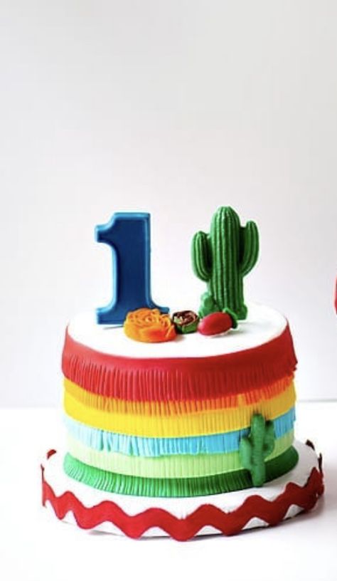 First Fiesta Cake, Fiesta 1st Birthday, First Fiesta, Mexican Birthday Parties, Fiesta Cake, Mexican Babies, Baby Cake Smash, Mexican Birthday, Smash Cake Boy