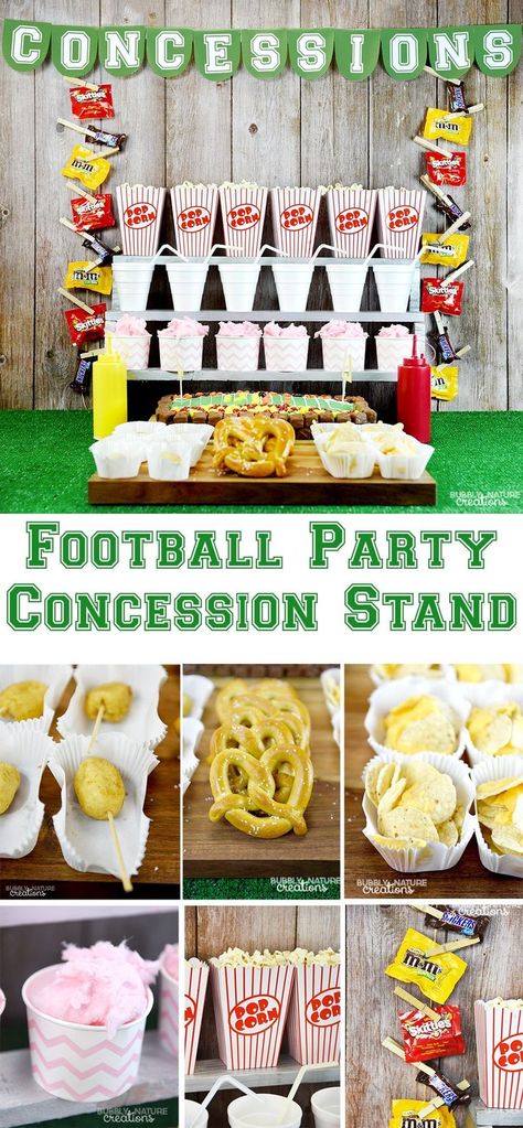 Halftime at a football game means it's time for the concessions!  Get all the details on how to make your own Football Party Concession Stand! (ad) Concession Stand Ideas, Homemade Green Chili, Concession Stand Food, Low Carb Sweet Potato, Sweet Potato Tater Tots, Sweet Pepper Recipes, Freeze Sweet Potatoes, Christmas Coffee Table Decor, Lemonade Cupcakes