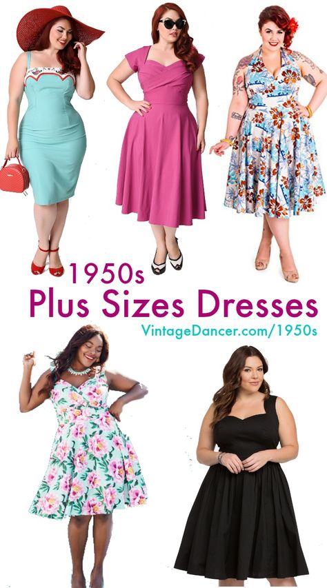 Plus Size 1950s Fashion, 1950s Fashion Plus Size, Plus Size Vintage Fashion 1950s, 1950 Outfits Women, 50s Fashion For Women 1950s, Vintage Outfits 50s Dress, Plus Size 1950s Dress, 1950s Style Ruffled Dresses, 50's Outfits 1950s