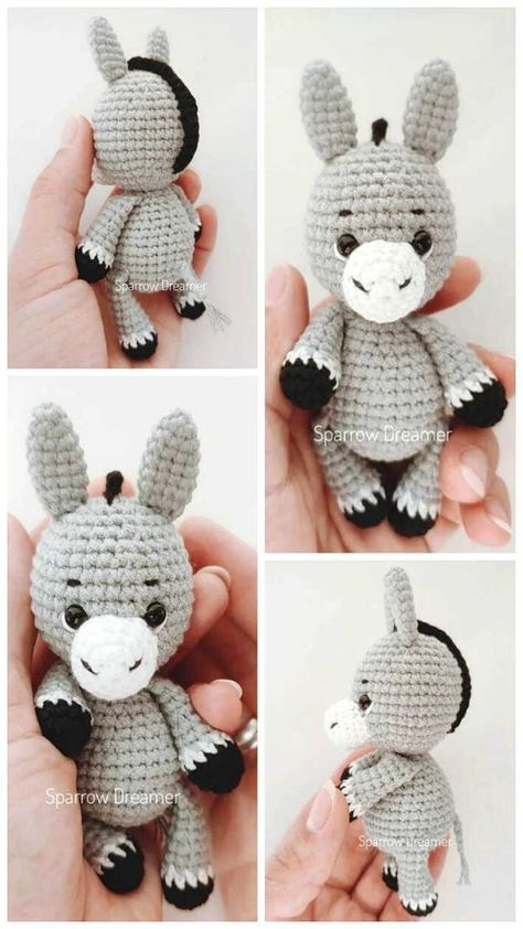 Amigurumi Farm Animals Free Pattern, Free Crochet Donkey Patterns, Free Donkey Crochet Pattern, Donkey Amigurumi Free Pattern, Donkey Crochet Pattern Free, Crochet Donkey Free Pattern, Plush Amigurumi Free Pattern, Husky Amigurumi, Crochet Husky