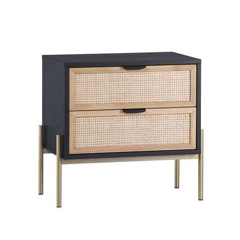 Estimated Ship Date: March 2021 A beautiful solid oak nightstand with natural rattan features.  Materials: Solid Oak Wood / Oak Veneer / MDF / Natural Rattan / Matte Black Brass Handles / Soft Closing Drawers Dimensions:  25.75W x  17.00D x  24.00H in Please allow 2-4 weeks for delivery on in-stock items. Contact us Rattan Drawers, Oak Nightstand, West Elm Kids, 2 Drawer Nightstand, Iron Handles, Drawer Nightstand, Small Decor, Bed Duvet Covers, Steel Handle