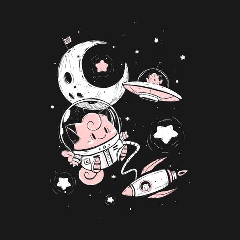 'Cosmic Origins' #pokemon #clefairy #space #exploration #stars #fandom #pikachu ad Pokemon Official Art, Pokemon Official, In Space, The Space, Rocket, Pokemon, Moon, Stars, Art