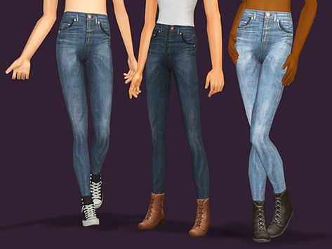 Female Sims, Sims 2 Hair, Ts2 Cc, The Sims 2, Female Clothes, Sims 1, Boots High, Jean Top, High Waisted Jeans