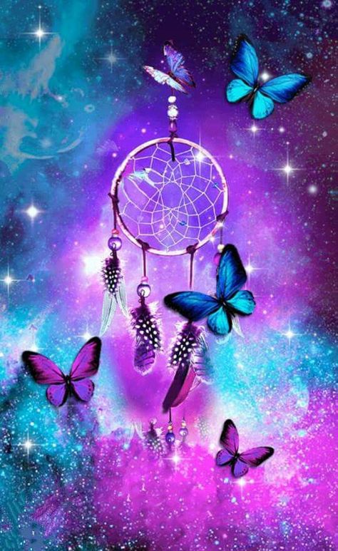 Arte Tumblr Celular Fondos De Pantalla De Mariposas Dreamcatcher Wallpaper, Dream Catcher Art, Fairy Wallpaper, Butterfly Wallpaper Backgrounds, Unicorn Wallpaper, Butterfly Wallpaper Iphone, Cute Galaxy Wallpaper, Blue Butterflies, Neon Wallpaper