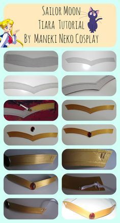 Sailor Moon Tiara Diy, Sailor Moon Cosplay Tutorial, Sailor Moon Cosplay Diy, Diy Sailor Moon Costume, Sailor Moon Tutorial, Sailor Moon Diy, Sailor Moon Kostüm, Sailor Moon Tiara, Sailor Mars Costume