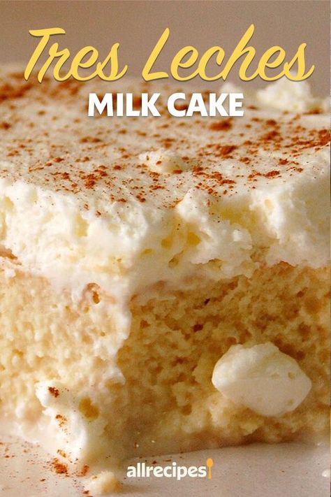 Milk Cake Recipe, Types Of Milk, Tres Leches Cake Recipe, Sweet Whipped Cream, Easy Dessert Recipes Quick, Leches Cake, Tres Leches Cake, Milk Cake, Dessert Cake Recipes