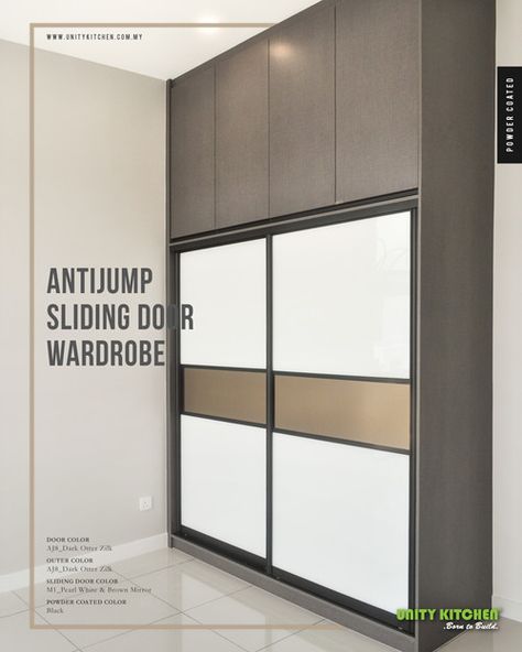 Antijump Sliding Door Wardrobe  #Wardrobe #BedroomIdeas #Modern #SlidingDoor #Melamine #BedroomDesign #WardrobeDesign #Luxury Bedroom Cupboards With Dressing Table, Cupboard With Dressing Table, Sliding Door Wardrobe, Bedroom Cupboards, Door Wardrobe, Sliding Wardrobe, Wardrobe Ideas, Closet Designs, Wardrobe Design