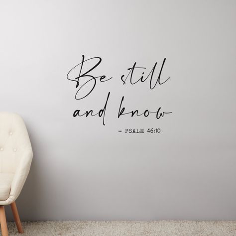 Be still and know Wall Decal Size: Dynamic. Gender: unisex. Age Group: adult. Be Still Calligraphy, Tattoo Be Still And Know, Be Still And Know Tattoo Fonts, Be Still Tattoos For Women, Be Still And Know That I Am God Tattoo, Be Still Tattoo Font, Be Still And Know Tattoo, Inspirational Wrist Tattoos, God Scriptures