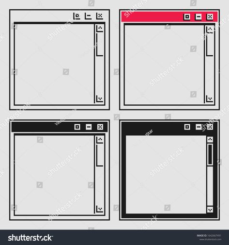 Browser Window Template, Window Pixel Art, Pixel Art Website, Desktop Customization, Painted Window Screens, Window Template, App Frame, Planner Board, Pixel Art Tutorial