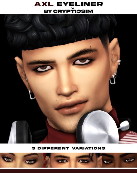 Sims 4 Cc Maxis Match Accessories Male, Sims 4 Chef Cc, Sims 4 Androgynous Cc, Smoky Eyeliner, Cc Makeup, Los Sims 4 Mods, Sims 4 Hair Male, Ts4 Mods, Sims 4 Cc Eyes