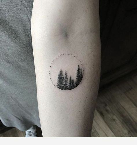 Tattoo Twilight Tattoos, Pnw Tattoo, Pine Tattoo, Tattoo Tree, Bookish Tattoos, Super Tattoo, Forest Tattoos, Bff Tattoos, Subtle Tattoos