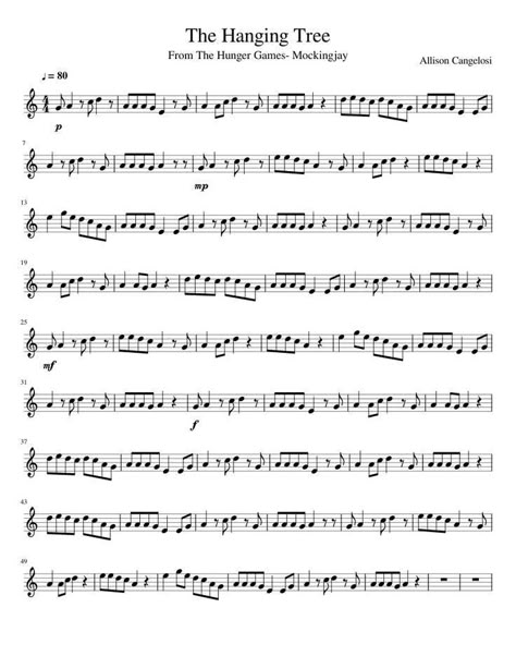 The Hanging Tree, Trumpet Sheet Music, Trumpet Music, Clarinet Music, The Hunger Games Mockingjay, Clarinet Sheet Music, Saxophone Music, Saxophone Sheet Music, Band Jokes