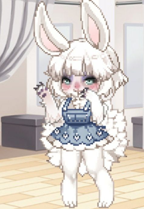 Kawaii Moodboard, Gaia Online, Pixel Art Characters, Drawing Anime Clothes, Anime Pixel Art, Cute Easy Drawings, Bunny Girl, Creepy Cute, Kawaii Art