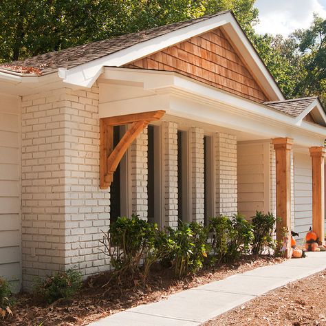 Raised Ranch Front Porch Ideas - Photos & Ideas | Houzz Porch Elevation, Garage Additions, Column Ideas, Modern Front Porches, Front Porch Addition, Elevation Ideas, Porch Kits, House Upgrades, Modern Porch