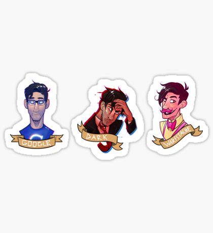 Markiplier Egos Sticker Markiplier Egos, Darkiplier And Antisepticeye, Top Of The Morning, Unus Annus, Nothing Lasts Forever, Markiplier, Stickers For Sale, Journal Stickers, Laptop Stickers