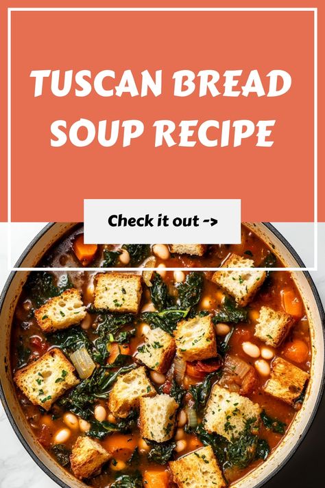 Discover how to make Ribollita, a hearty and comforting Tuscan soup made with cannellini beans, kale, and crusty bread. Perfect for chilly days, this Italian classic is vegetarian, filling, and flavorful. Tuscan Cannellini Bean Soup, Italian Bread Soup, Tuscan Vegetarian, Bread Soup Recipe, German Main Dishes, German Appetizers, Tuscan Bread, Cannellini Beans Soup, Kale Vegetable