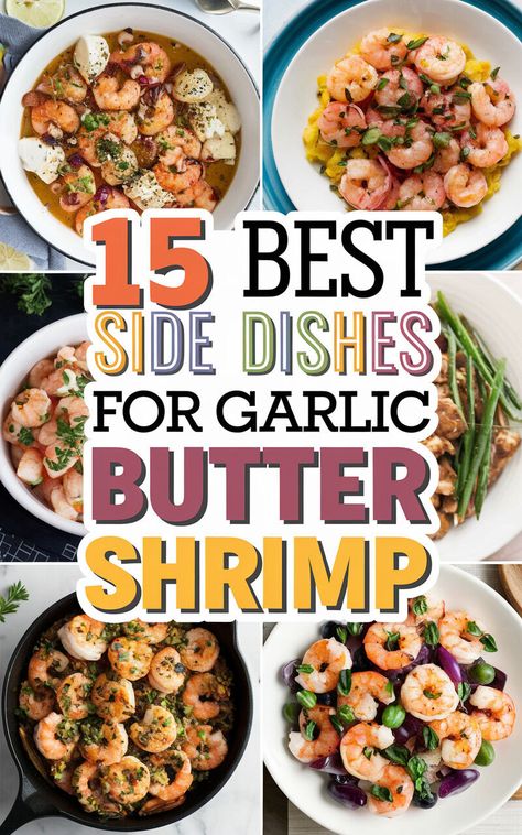 🍤😋 Discover the perfect pairings for garlic butter shrimp! #delicious #foodie #yum Side Dish For Shrimp Scampi, Shrimp Scampi Sides Dishes, Sides For Shrimp Scampi, Sides To Go With Shrimp, Side Dishes For Shrimp, Shrimp Sides, Ideas For Side Dishes, Shrimp Side Dish, Grilled Shrimp Salad