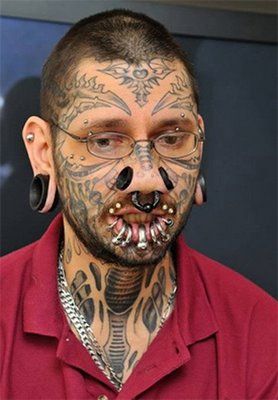 Tattoos Gone Wrong, Tattoo Removal Cream, Human Oddities, Face Tattoos, Funny Tattoos, Face Tattoo, Body Piercings, Tattoo Removal, Gone Wrong