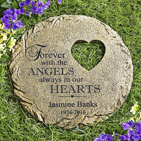 Personalized Gardening and Outdoor Gifts from Personal Creations Cemetary Decorations, Memorial Quotes, Memory Ideas, Gravesite Decorations, Memorial Garden Stones, Grave Yard, Garden Marker, Memorial Ideas, Service Ideas