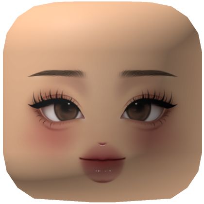 Makeup Roblox Faces, Roblox Makeup Faces, Roblox Eyes, Jelly Makeup Look, Roblox Face Id, Roblox Makeup, Jelly Makeup, Doe Eye Makeup, Moles On Face