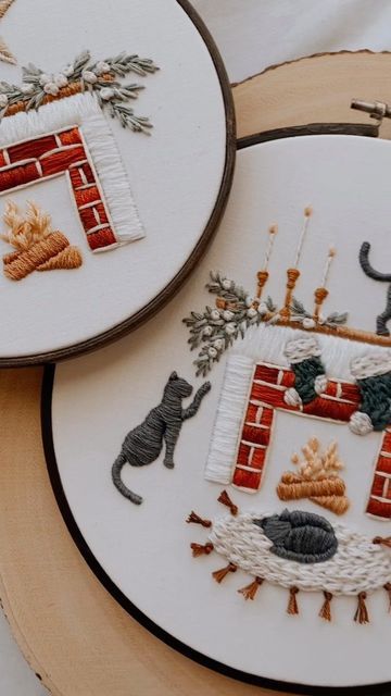 Magnus & Quill Embroidery on Instagram: "Cats + Christmas = Chaos 😅🎄 Happy Thursday! #christmasembroidery #catembroidery #learnembroidery #beginnerembroidery" Christmas Chaos, Cats Christmas, Learn Embroidery, Christmas Embroidery, Embroidery For Beginners, Happy Thursday, Christmas Cats, Decorative Plates, Embroidery