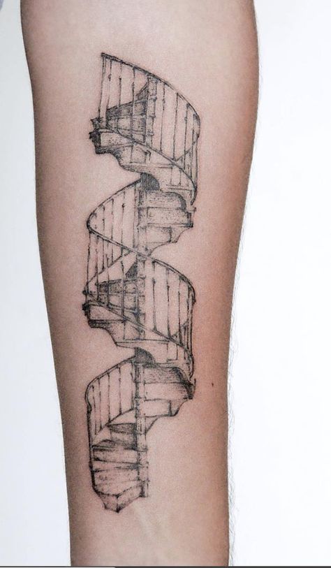 5 Unique Tattoo Ideas For Design And Architecture Lovers #architecture #detailedtattoos #tattooinspo #geometry #structure #perfection Deconstructed Tattoo Ideas, Tattoo Of Buildings, Fine Line Architecture Tattoo, Tattoos For Interior Designers, Interior Design Tattoo Ideas, Arcitechture Tattoos, Historical Art Tattoo, Architectural Tattoo Ideas, Museum Tattoo Ideas