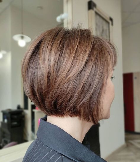 Short Graduated Bob, Bob Haircut Back View, Graduated Haircut, Graduated Bob Hairstyles, Graduated Bob Haircuts, Graduated Bob, Layered Bob Haircuts, Bob Hairstyles For Thick, Chin Length Hair