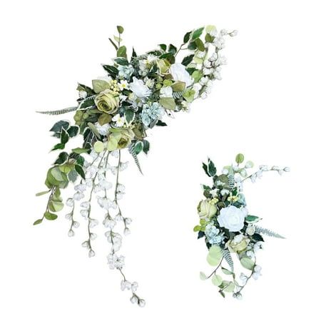 Adorn your wedding arch with the timeless beauty of our Verdant Elegance Wedding Arch Floral Set. This two-piece set features high-quality silk flowers and lush greenery, creating a harmonious and lifelike display. Perfectly sized to frame your vows, these arrangements enhance your ceremony with a touch of natural elegance. Winter Wedding Florals, Wedding Arch Floral, Large Arrangement, Elegance Wedding, Silk Arrangements, Wedding Arches, Silk Floral Arrangements, Secure Attachment, Wedding Palette