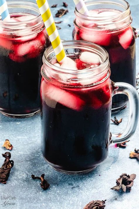 Sorrel Drink (Zobo Drink/Sobolo) | Low Carb Africa Zobo Drink, Sorrel Drink, What Can I Eat, Low Carb Sweeteners, Hibiscus Tea, Autumn Flavors, Chia Pudding, Seasoning Recipes, Detox Drinks