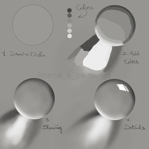 Free Procreate Tutorials on Instagram: “How to draw a glass sphere Step-by-step tutorial by @imene_s_paintings ……………… ……………… #artsteps #stepbystepart #arttutorial #howtodraw…” Product Sketching, Metal Drawing, Procreate Tutorials, Basic Art, Food Logo Design Inspiration, Gaming Anime, Digital Painting Techniques, Free Procreate, Procreate Tutorial