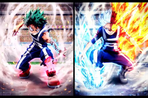 Found on Bing from kortrex.deviantart.com Deku Rage, Deku Vs Todoroki, Academia Wallpaper, Wallpaper Gallery, Hero Wallpaper, My Hero Academia Memes, Buko No Hero Academia, My Hero Academia Episodes, Hero Academia Characters