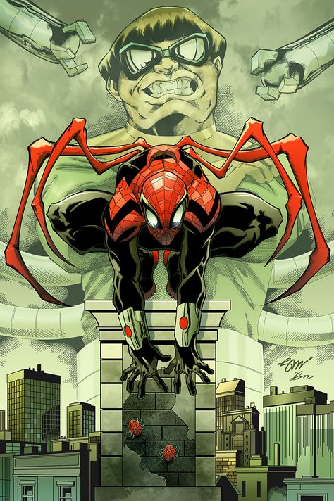 Superior Spider-Man - Drawn by Saul Shavanas & Color by Daniel Morales Olvera Superior Spiderman, Wallpaper Spider Man, Superior Spider Man, Otto Octavius, Ultimate Spider Man, Spiderman Artwork, Spiderman Pictures, Bd Comics, Superhero Wallpaper