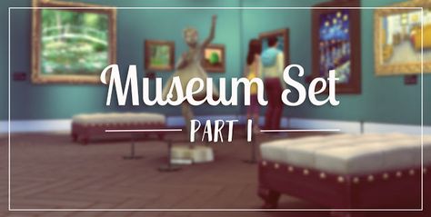 Sims 4 CC's - The Best: Museum Set Part 1 by Mlyssimblr Sims Museum, Sims 4 Museum Cc, Sims 4 Museum, Exhibition Banners, Sims 4 Blog, Easel Painting, Sims 4 Mm Cc, Sims 4 Mm, Sims 1