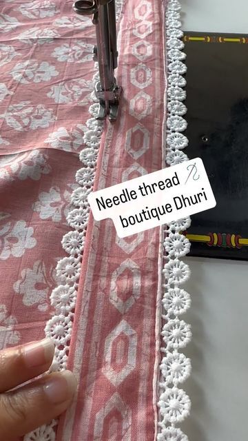 Lace Designs On Suits, Tandoori Masala, Simple Style Outfits, Lace Designs, Floral Wallpaper Phone, Trending Songs, Suit Design, Needle Thread, Baby Dresses