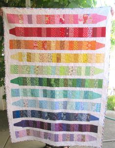 Crayon Quilt, Tulip Quilt, I Spy Quilt, Scrappy Quilt Patterns, Quilt Care, Childrens Quilts, Reading Rainbow, Strip Quilts, Scrappy Quilt